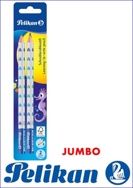 set Creioane grafit JUMBO PELIKAN®  "Invata sa scrii"